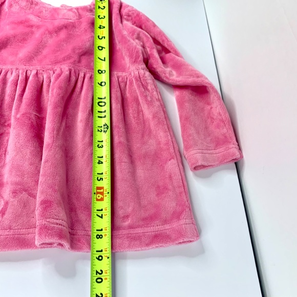 Girls Christmas Tree velour Pink princess multicolored festive flare top dresses - Picture 14 of 16